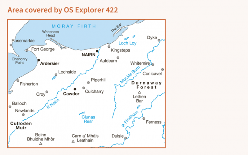 OS Explorer Map 422 - Nairn and Cawdor-1